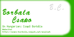 borbala csapo business card